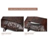 Bolsa de couro luxuosa - com alça de ombro - padrão de pele de crocodilo - couro genuíno