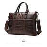 Bolsa de couro luxuosa - com alça de ombro - padrão de pele de crocodilo - couro genuíno