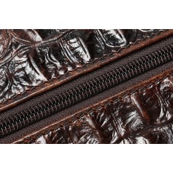 Bolsa de couro luxuosa - com alça de ombro - padrão de pele de crocodilo - couro genuíno