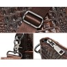 Bolsa de couro luxuosa - com alça de ombro - padrão de pele de crocodilo - couro genuíno