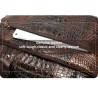 Bolsa de couro luxuosa - com alça de ombro - padrão de pele de crocodilo - couro genuíno