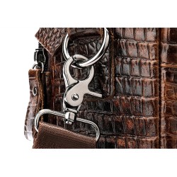 Bolsa de couro luxuosa - com alça de ombro - padrão de pele de crocodilo - couro genuíno