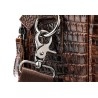 Bolsa de couro luxuosa - com alça de ombro - padrão de pele de crocodilo - couro genuíno