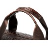 Bolsa de couro luxuosa - com alça de ombro - padrão de pele de crocodilo - couro genuíno