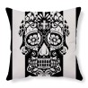Fronha decorativa - com zíper - pelúcia - estampa de caveira - 45 cm * 45 cm