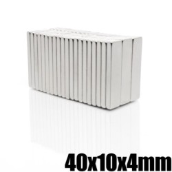 N35 - ímã de neodímio - bloco retangular forte - 40mm * 10mm * 4mm