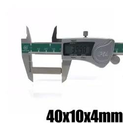 N35 - neodymium magnet - strong rectangular block - 40mm * 10mm * 4mmN35