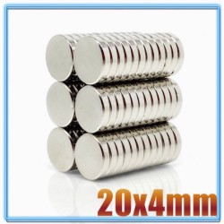 N35 - ímã de neodímio - disco redondo forte - 20mm * 4mm