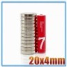 N35 - ímã de neodímio - disco redondo forte - 20mm * 4mm