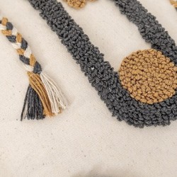 Capa de almofada exclusiva - bordado de algodão - estilo Boho marroquino