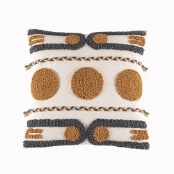 Capa de almofada exclusiva - bordado de algodão - estilo Boho marroquino