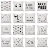 Decorative cushion cover - black and white geometry - 45cm * 45cmCushion covers