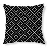 Capa de almofada decorativa - geometria preto e branco - 45cm * 45cm