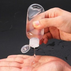 Frasco recarregável - mini recipiente - com gancho - desinfetante para as mãos / dispensador de sabão - 30ml / 50ml
