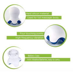 Mini massageador profissional - relaxamento - alívio da dor - com LED - formato de polvo