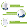Mini massageador profissional - relaxamento - alívio da dor - com LED - formato de polvo