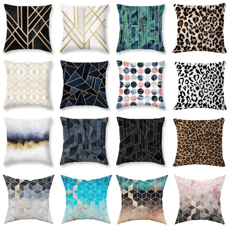 Capa de almofada decorativa - estampa de leopardo animal - 45 cm * 45 cm