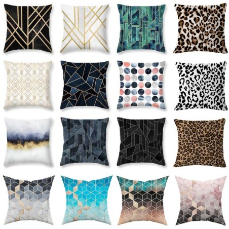 Capa de almofada decorativa - estampa de leopardo animal - 45 cm * 45 cm