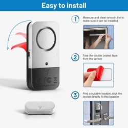 Sensor magnético de porta/janela - alarme - sem fio - sistema de proteção de segurança antifurto