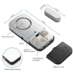 Sensor magnético de porta/janela - alarme - sem fio - sistema de proteção de segurança antifurto