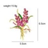 Broche de luxo - flores de cristal rosa