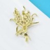 Broche de luxo - flores de cristal rosa