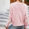 Cardigan clássico - suéter manga longa - com botões - padrão floral