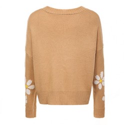 Cardigan clássico - suéter manga longa - com botões - padrão floral