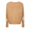 Cardigan clássico - suéter manga longa - com botões - padrão floral