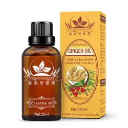 Óleo essencial de gengibre - drenagem linfática - massagem - sérum anti-idade - cuidado rosto/corpo - 30 ml