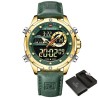NAVIFORCE - sports - military quartz watch - leather strap - LCD LED display - waterproofWatches