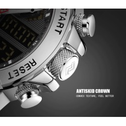 NAVIFORCE - relógio esportivo moderno - quartzo - analógico - pulseira de couro - à prova d'água