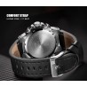 NAVIFORCE - relógio esportivo moderno - quartzo - analógico - pulseira de couro - à prova d'água
