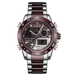 NAVIFORCE - relógio de quartzo de luxo - aço inoxidável - à prova d'água