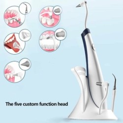 Limpador de dentes elétrico universal - raspador dental ultrassônico - removedor de manchas - clareamento - conjunto 5 em 1
