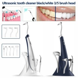 Limpador de dentes elétrico universal - raspador dental ultrassônico - removedor de manchas - clareamento - conjunto 5 em 1