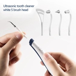 Limpador de dentes elétrico universal - raspador dental ultrassônico - removedor de manchas - clareamento - conjunto 5 em 1