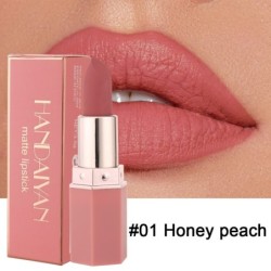 Batom fosco - à prova d'água - de longa duração - nude - mel pêssego - umber - ameixa - rosa