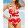 Fato de banho sexy de uma peça - amarrar as alças
