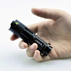 Lanterna tática poderosa - LED - 3 modos - com zoom - 1 - 6 peças