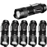 Powerful tactical flashlight - LED - 3 modes - zoomable - 1 - 6 piecesTorches