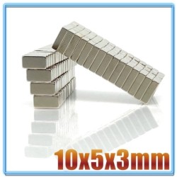 N35 - ímã de neodímio - bloco cubóide - 10 mm * 5 mm * 3 mm - 20 - 500 peças