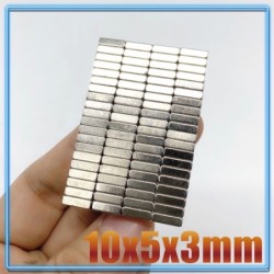 N35 - ímã de neodímio - bloco cubóide - 10 mm * 5 mm * 3 mm - 20 - 500 peças