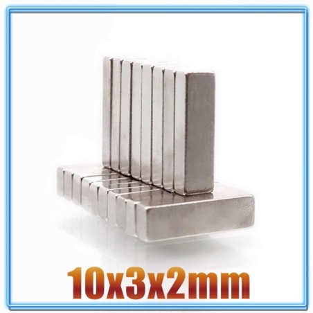 N35 - ímã de neodímio - bloco cubóide - 10mm * 3mm * 2mm - 20 - 1000 peças