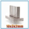 N35 - ímã de neodímio - bloco cubóide - 10mm * 3mm * 2mm - 20 - 1000 peças