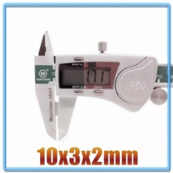 N35 - ímã de neodímio - bloco cubóide - 10mm * 3mm * 2mm - 20 - 1000 peças