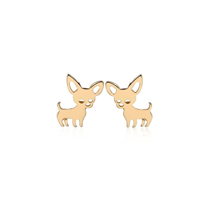 Small stud earrings - dogs shaped - stainless steelEarrings