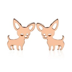 Small stud earrings - dogs shaped - stainless steelEarrings