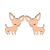 Small stud earrings - dogs shaped - stainless steelEarrings