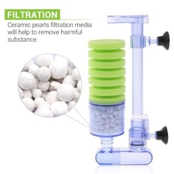 Bomba de ar para aquário - filtro bioquímico - esponja de espuma dupla - ultra silenciosa